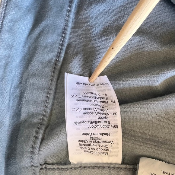 Madewell Velvetteen Wide Leg Crop Pants Dusty Rain Drop Blue High Rise 27 - Picture 3 of 11